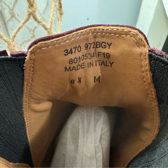 Frye Suede Burgundy Ankle Boots - Picture 8 of 8